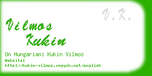 vilmos kukin business card